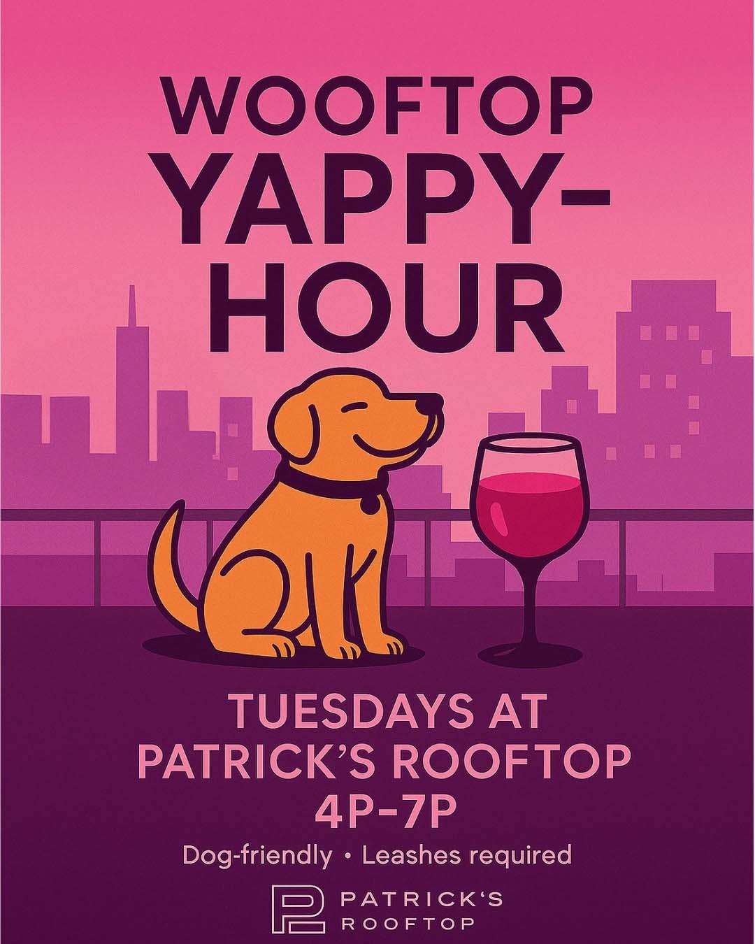 Wooftop Yappy Hour at Patrick's Rooftop