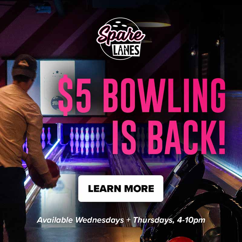 $5 Bowling at Spare Lanes