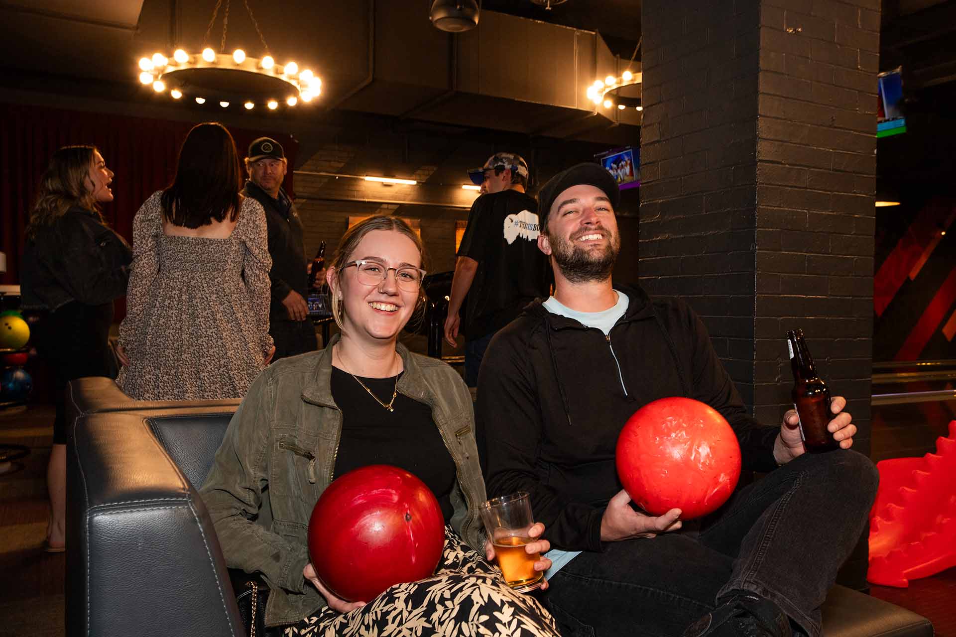 Bowling Couple at Spare Lanes