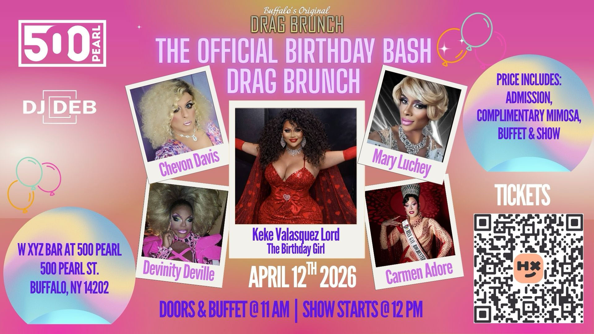 Birthday bash drag brunch