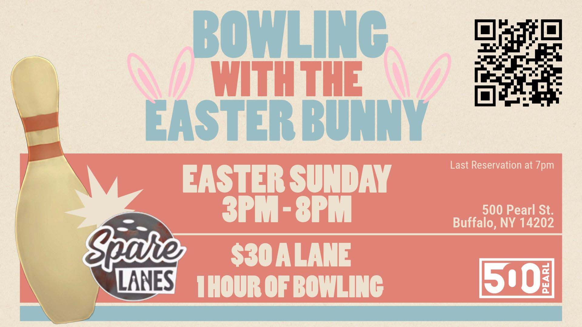 500 Pearl Bowling with the Easter Bunny at Spare Lanes