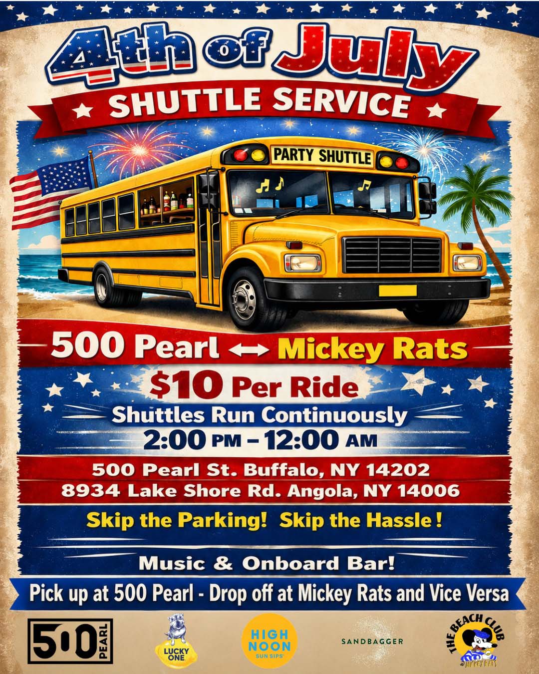 500 Fourth July Shuttle