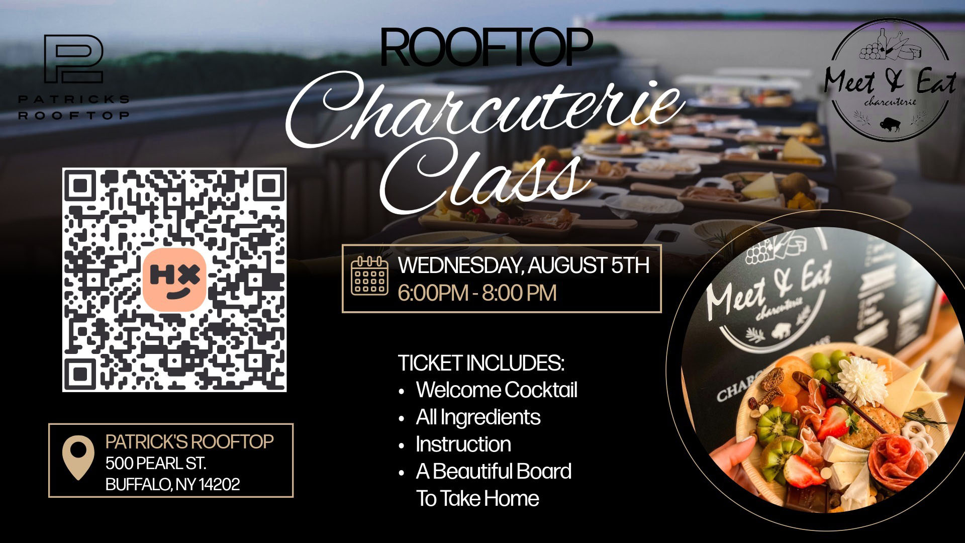 Charcuterie Class at Patrick's Rooftop